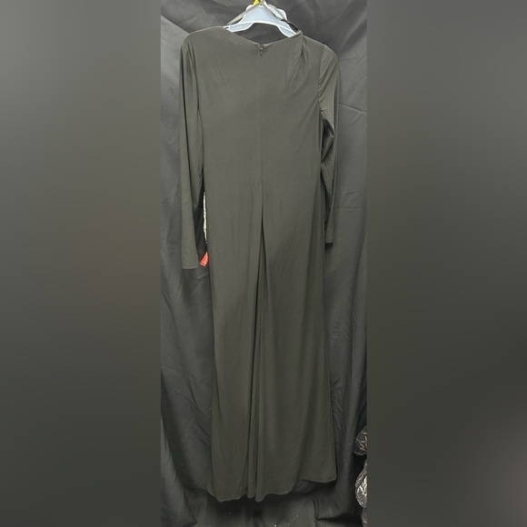 Ieena for Mac Duggal 26686 NWT Jersey Long Sleeve Asymmetrical Ruched Gown - Picture 5 of 8